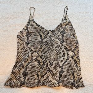 L’Agence Silk Snakeskin Jane Top
